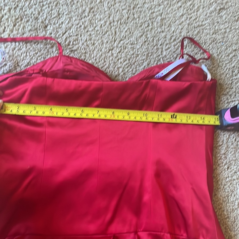 Red Silk Dress - Picture 10 of 11
